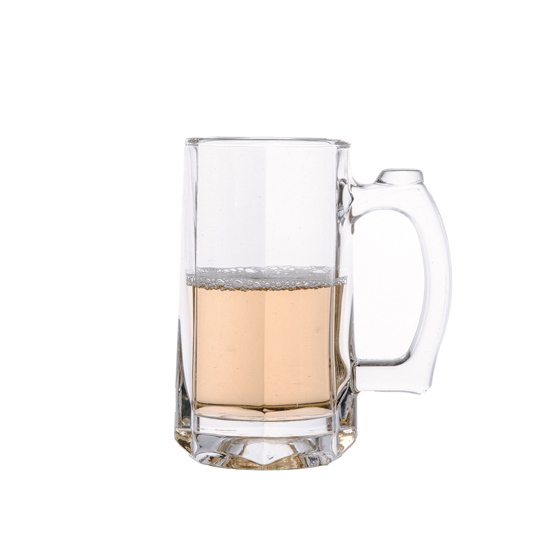 Thick Wall High Quality 380ml Crystal Luxury Wine Glass Beer Cup with Handle