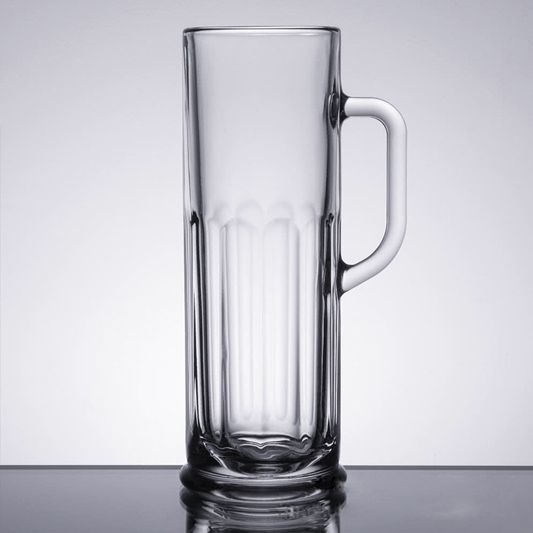 Slim Design 600ml Glass Beer Cups with Custom Logo Printing