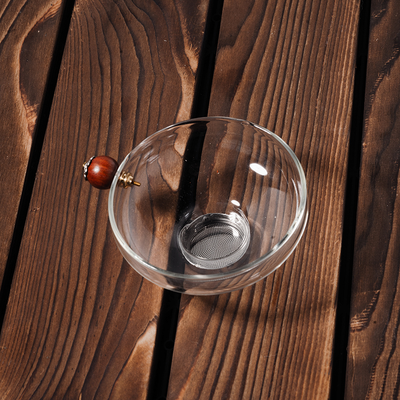 Transparent Glass Tea Strainer Fair Cup Tea Drain Set Creative Tea Set Accessories Tea Strainer