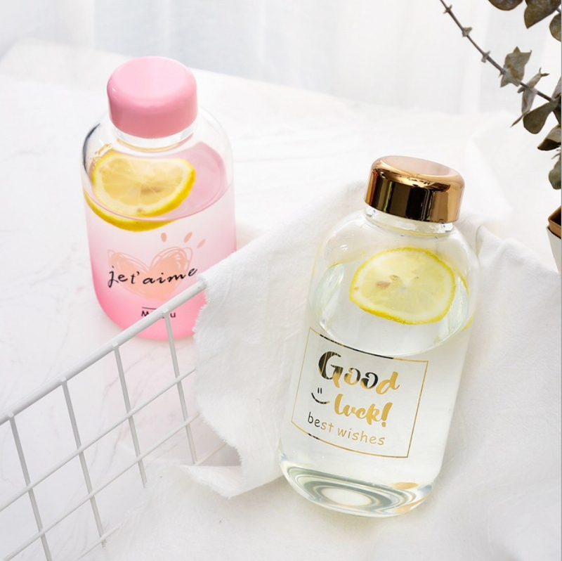 Fancy Style Round Glass Bottles 450ml Beverage Use