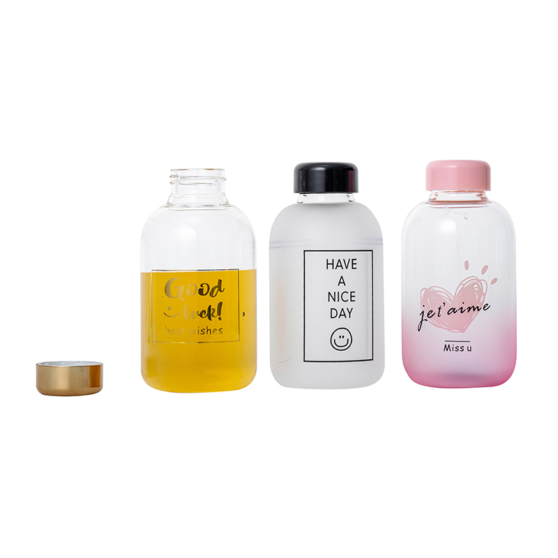 Fancy Style Round Glass Bottles 450ml Beverage Use