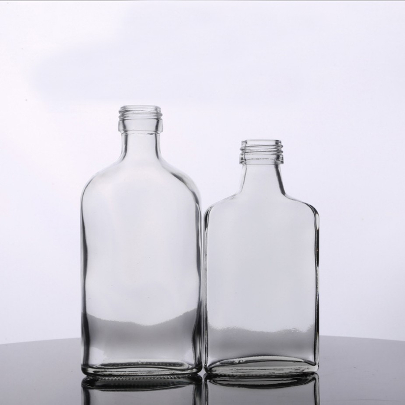 Flat Bottles 270ml KDG Glassware Wine Bottles For Whisky