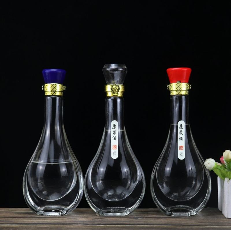 550ml Hot Sale Wine Bottles Glass Liquor Packaging Slim Shape For Whisky