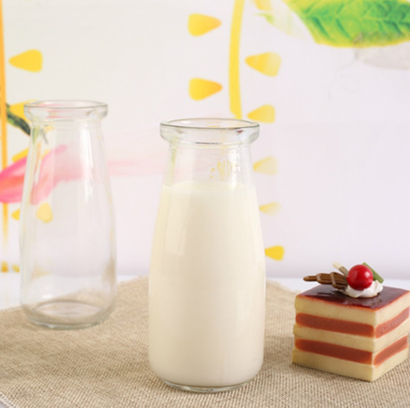 Glass Milk Bottle 100ml Pudding Jars and Bottles Hot Sale