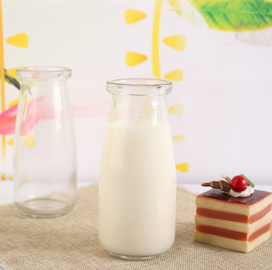 Glass Milk Bottle 100ml Pudding Jars and Bottles Hot Sale