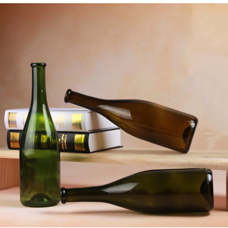 Dark Green 700ml Red Bordeaux Wine Glass Bottles with Cork Lids