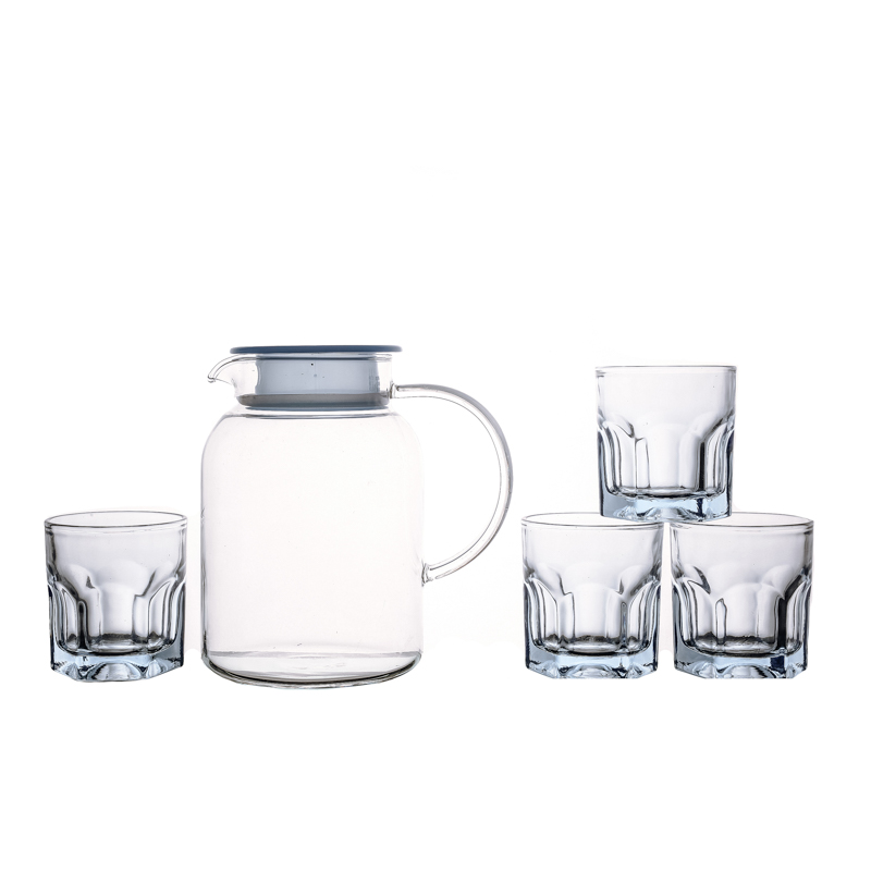 Clear Water Kettle Series Tea Packaging Family Use Glass Cup Sets