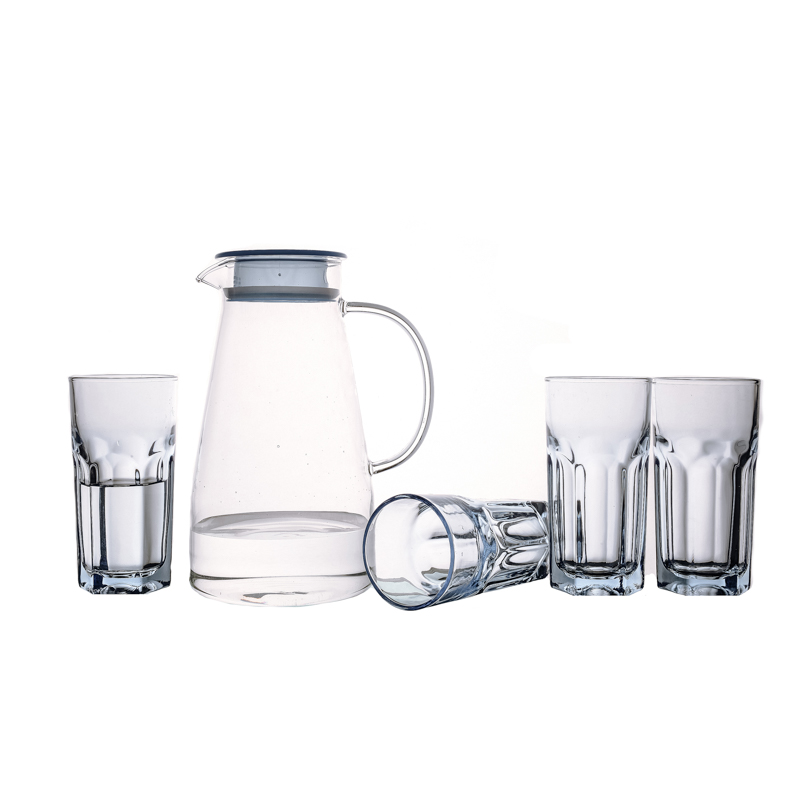 1800ml Glass Water Kettle with Small 320ml Cups Set