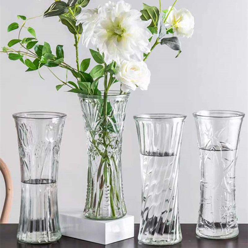 Different Styles Nordic Home Decoration Clear Glass Vase 