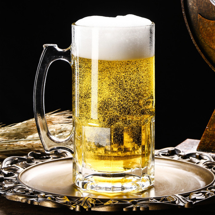 1000ml High End Glass Beer Cups with Handle