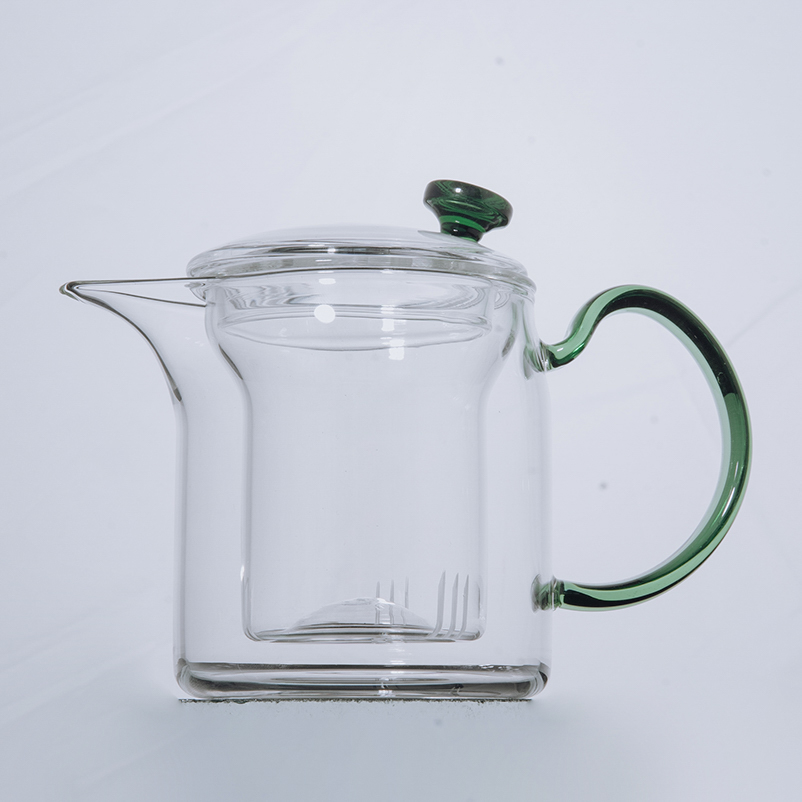 Factory Delivery Household Teapot Color Handle Pot Small Glass Teapot Filter Tea Set Activity Gift Teapot