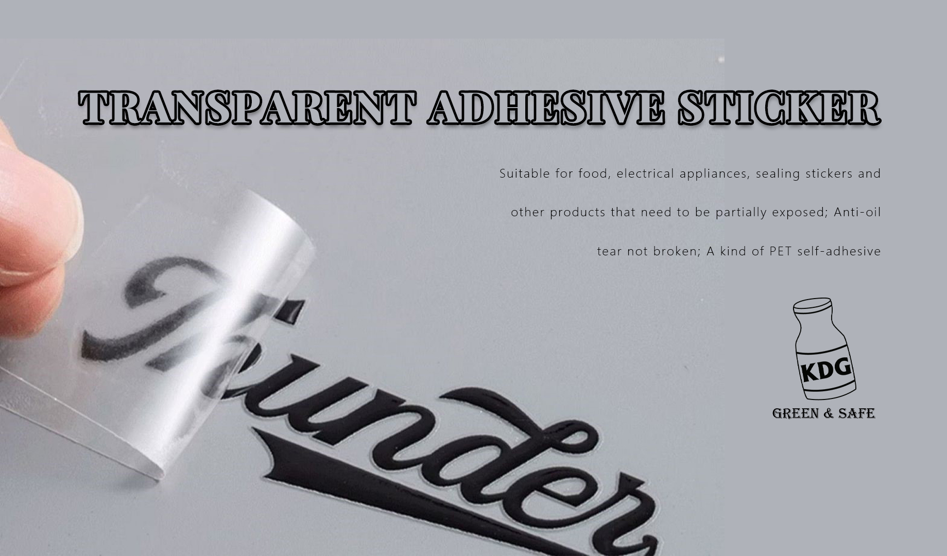 Transparent self-adhesive stickers