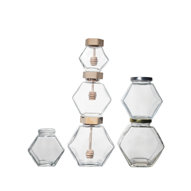 KDG Glassware Customized Wholesale 100ml 180ml 280ml 380ml Glass Honey Jars with Lids