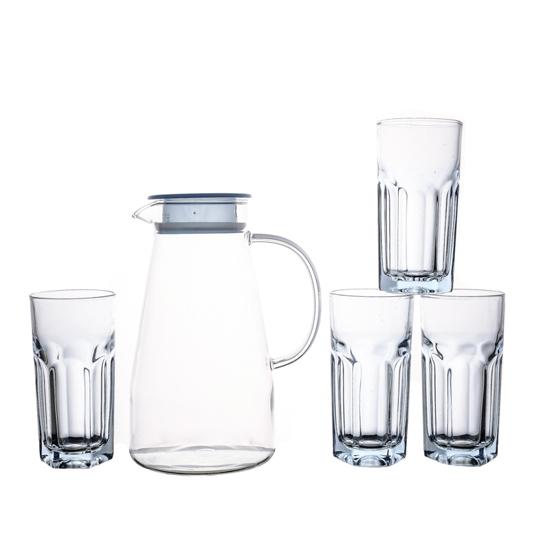 1800ml Glass Water Kettle with Small 320ml Cups Set