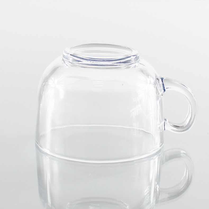 450ml Round Glass Milk Mugs Milk Cups Hot Sale For Breakfast