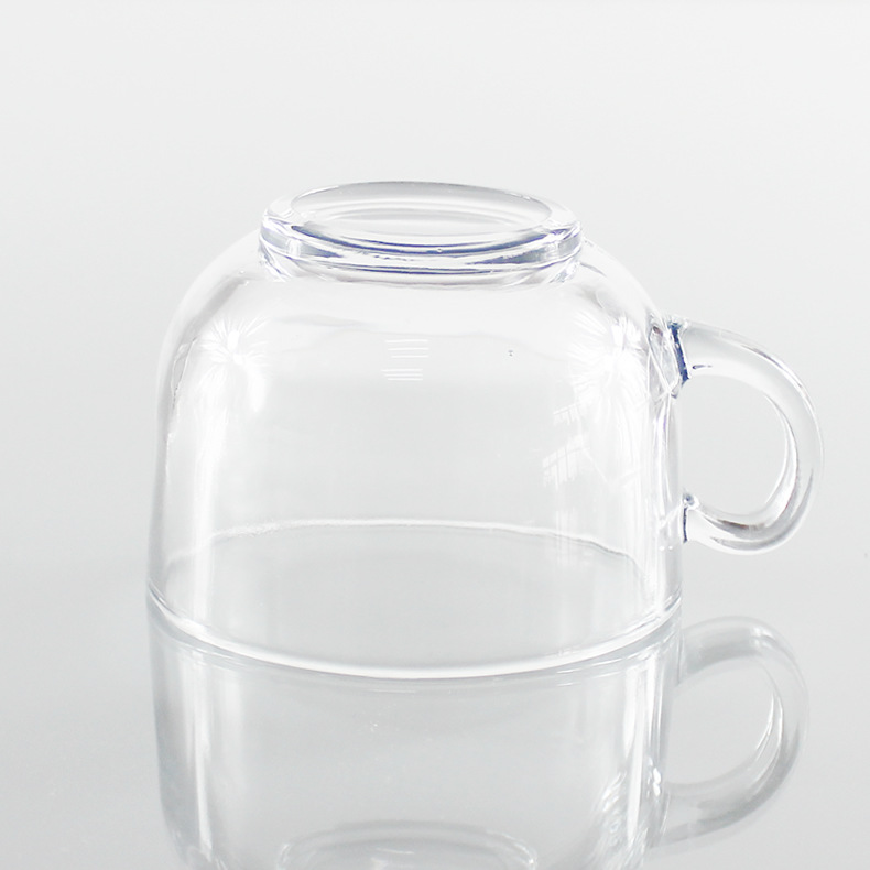 450ml Round Glass Milk Mugs Milk Cups Hot Sale For Breakfast