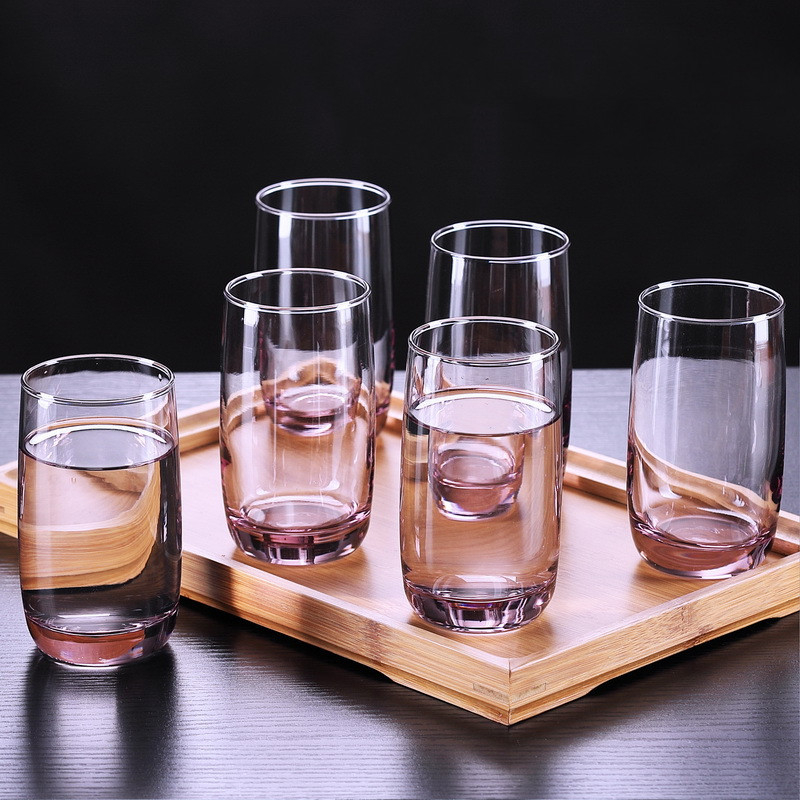 Glass Water Cup Sets 280ml Household Family Use