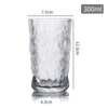300ml Glass Beverage Water Cups Iceberg Style