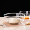 Clear Glass Round Bowl For Salad Fruit Vegetables