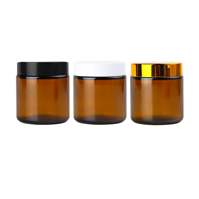 KDG Amber Cosmetic Glass Jar Packaging 6ml 10ml 20ml 70ml Custom Empty Glass Cream Cosmetic Jars