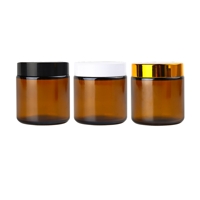 KDG Amber Cosmetic Glass Jar Packaging 6ml 10ml 20ml 70ml Custom Empty Glass Cream Cosmetic Jars