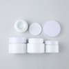 Custom Logo White Glass Cream Bottles For Cosmetic with Glass Lid