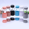 600ml Empty Glass Milk Bottles with Silicone Holder