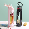 High Borosilicate 450ml Drinking Bottles with Reusable Straws
