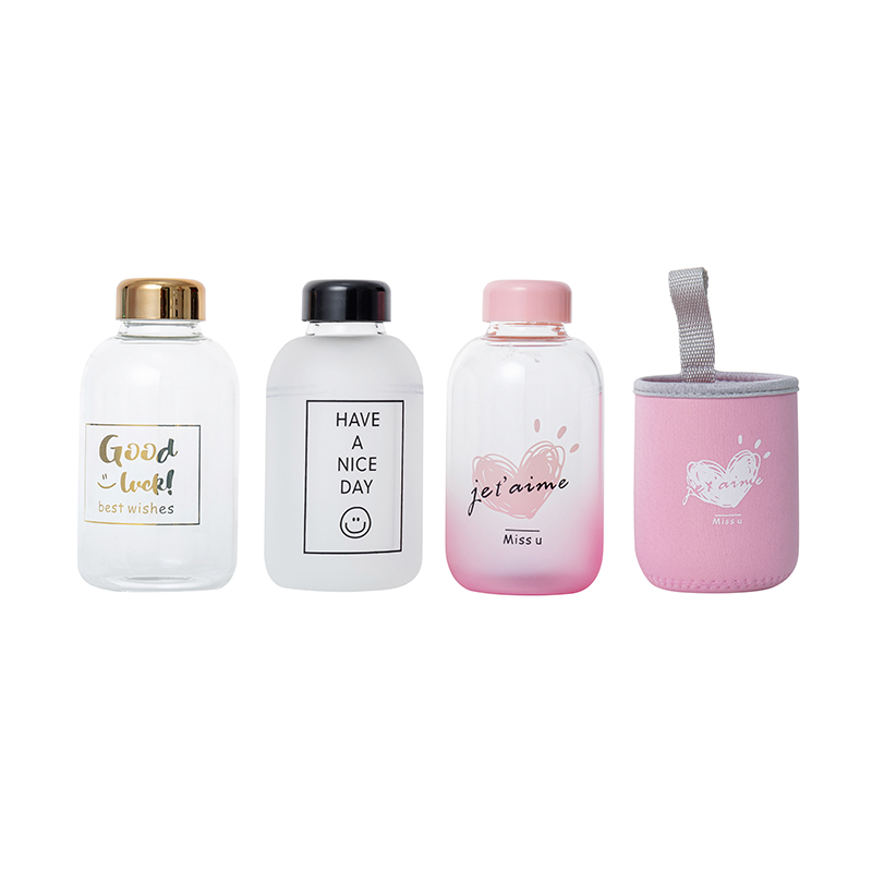 Fancy Style Round Glass Bottles 450ml Beverage Use