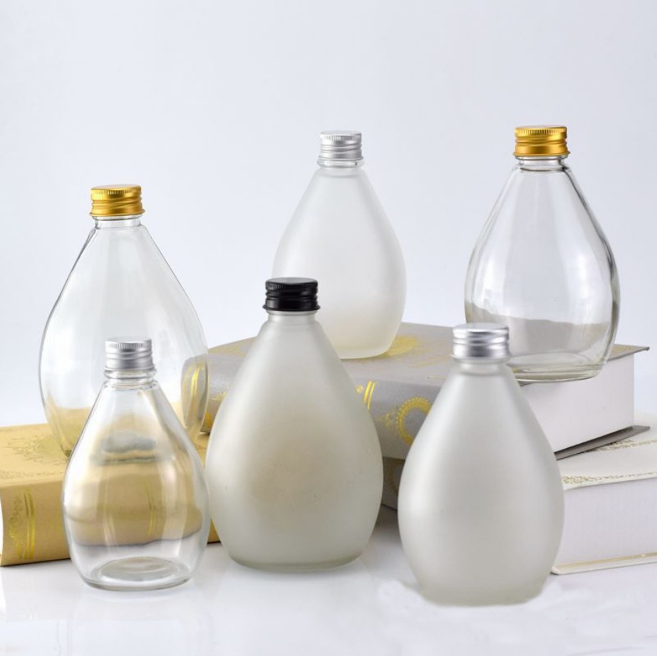 Water Droplets Design Juice Beverage Glass Bottles KDG Factory