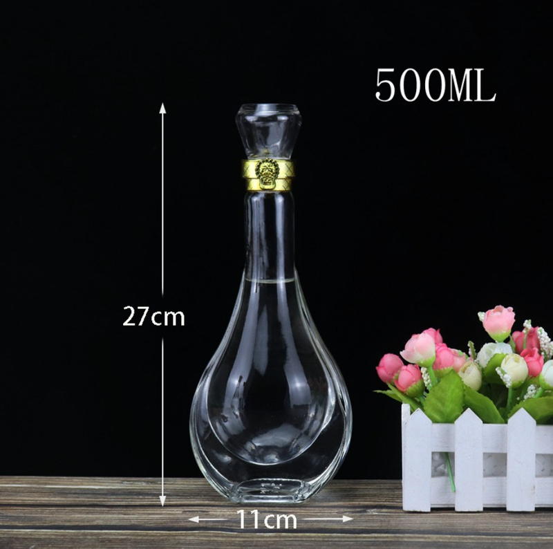 550ml Hot Sale Wine Bottles Glass Liquor Packaging Slim Shape For Whisky