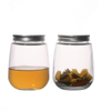 Egg Shape Glass Juice Bottles with Lids For Beverage Drinking