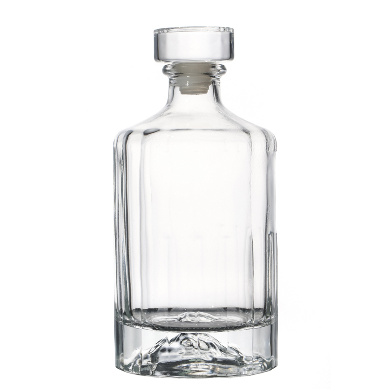 Glass Crystal 500ml Wine Bottles with Lid 