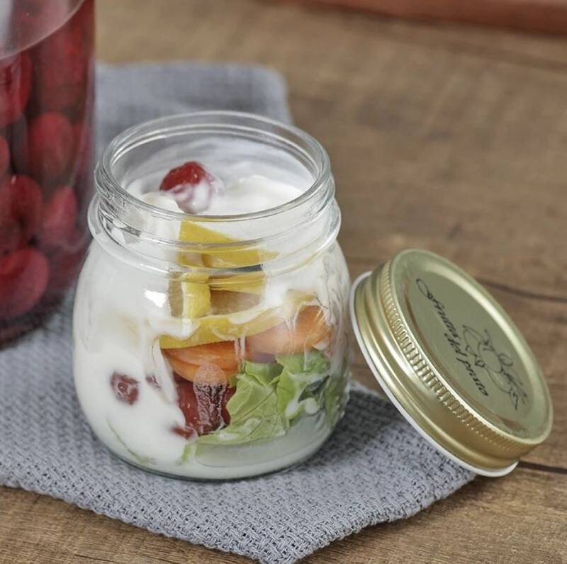 Hot Sale Glass Mason Jars with Letters Food Packaging Use