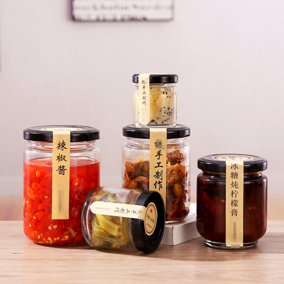 Hot Sale 500ml Glass Jam Food Jars with Screw Lids in Many Sizes