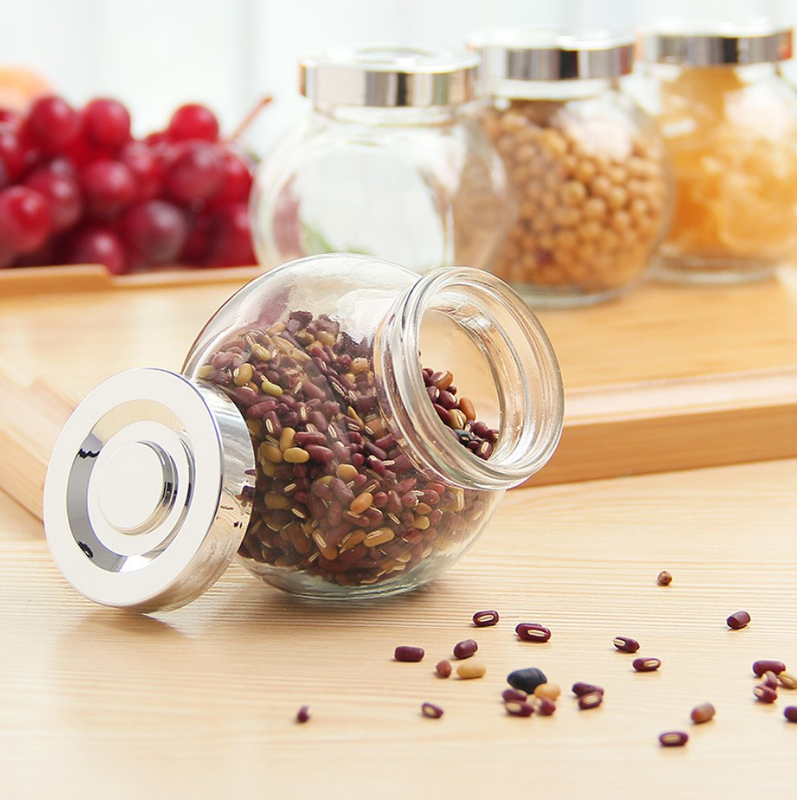 100ml 300ml Round Glass Food Storage Jars 