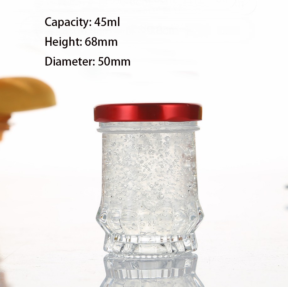 Bird Nest Glass Honey Jars 50ml 100ml Wth Screw Lids