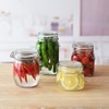 Clamp Empty Glass Food Packaging Jars Kitchenware Glass Container