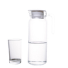 220ml Glass Water Cups Set with 1100ml Clear Water Bottle For Family