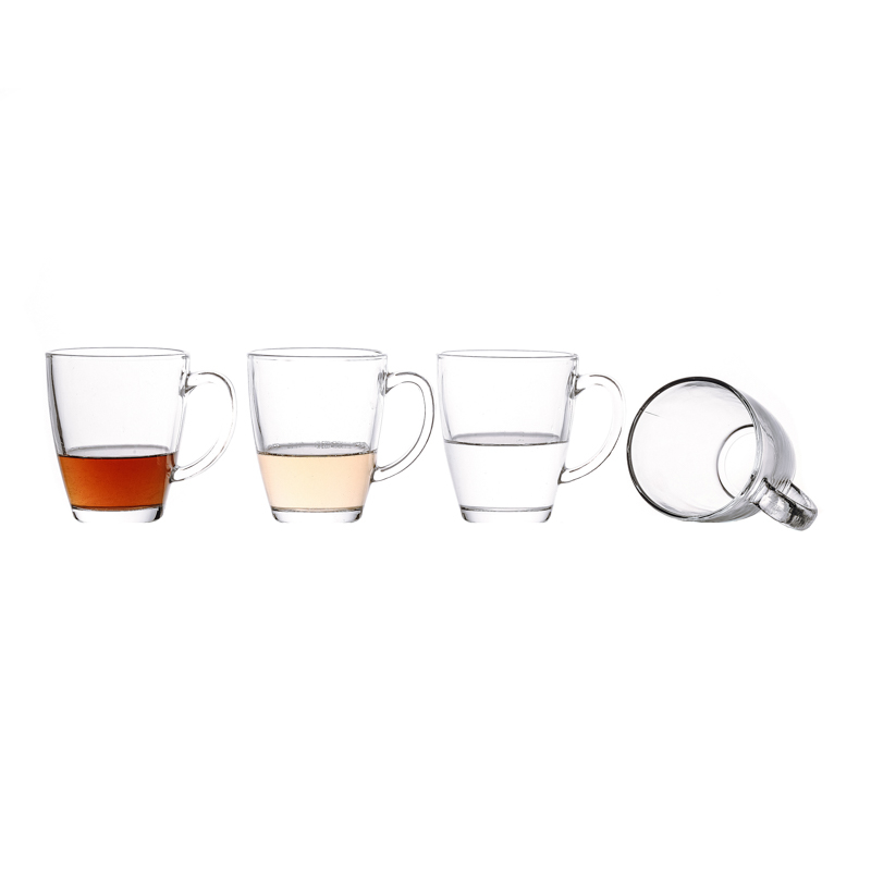 320ml Nordic Design Glass Clear Cup Coffee Milk Cups with Handle