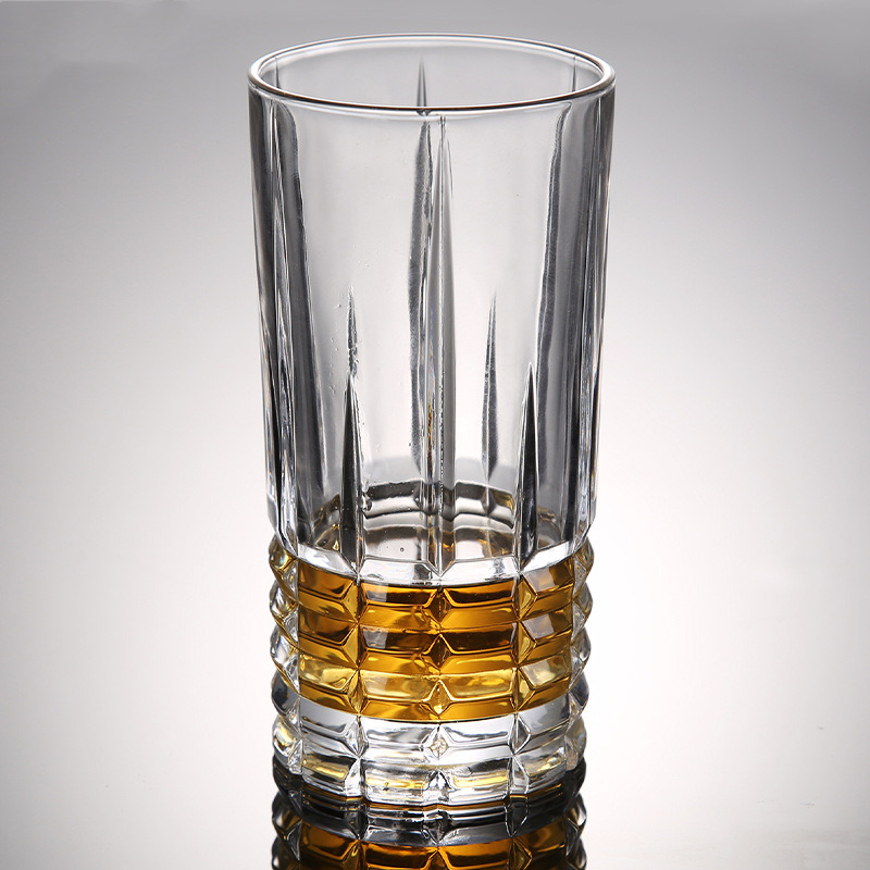 Fashioned Glass Cup 400ml Water Glass Tumblers Whiskey Beverage
