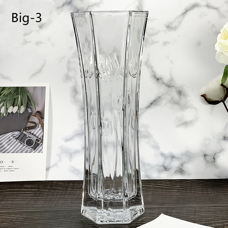 Customized Big Vase Nordic Clear Glass Vase For Christmas Decoration