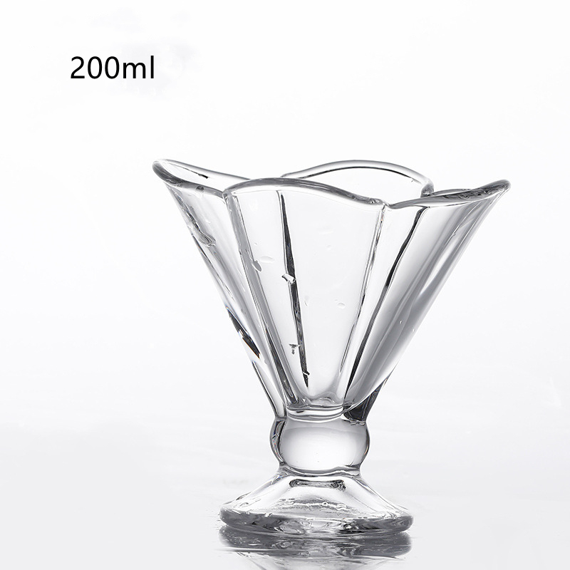 6.5oz Glass Tulip Sundae Cup Milk Shake, Ice Cream Soda Glass