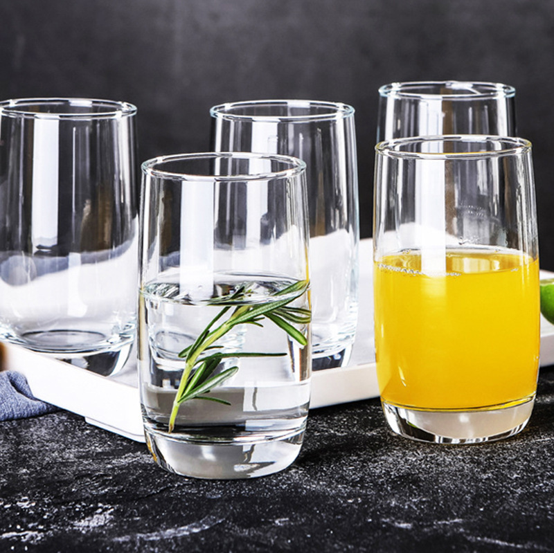 Glass Water Cup Sets 280ml Household Family Use