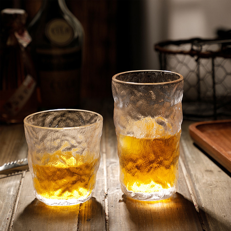 300ml Glass Beverage Water Cups Iceberg Style