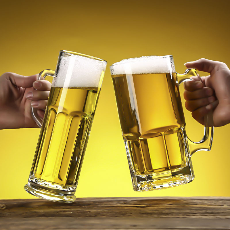 1000ml High End Glass Beer Cups with Handle