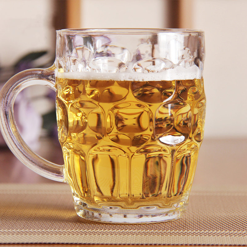 Custom Patterns High Quality 560ml Glass Beer Cup