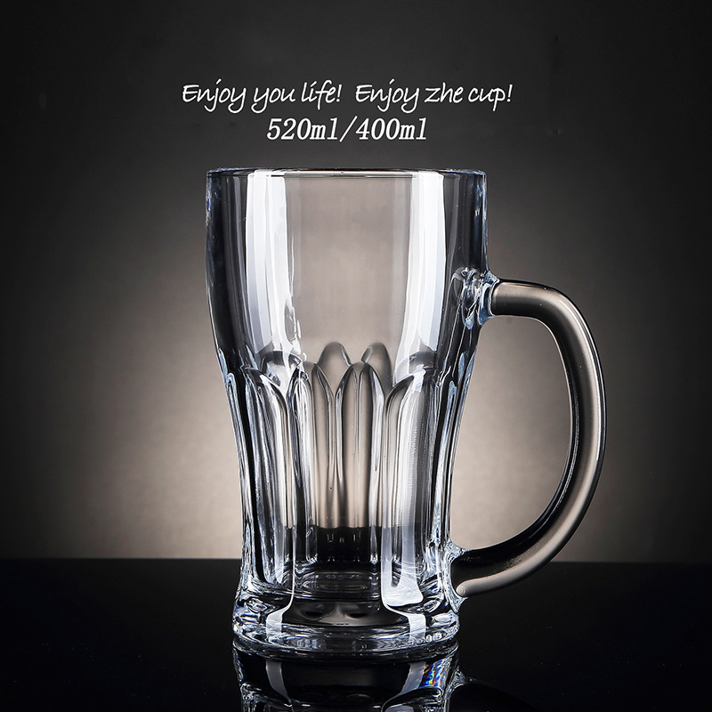 New Style Crystal 420ml 500ml Glass Beer Cups Wholesale