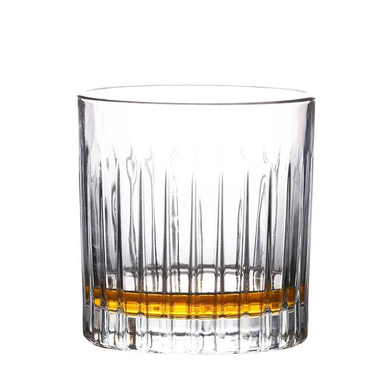 300ml Round Glass Empty Cups with Custom Pattern Design