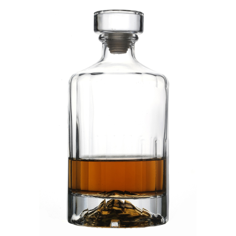 Glass Crystal 500ml Wine Bottles with Lid 